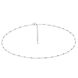 Lantisor argint rodiat cu bilute 38-41 cm DiAmanti 30RD4N2R-38-41cm-DIA (Argint 925‰ 1,8 g.)